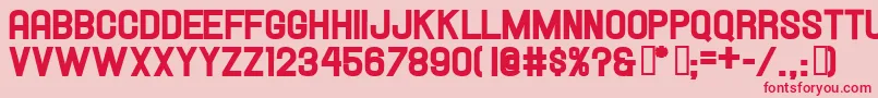 HallandaleHeavyJl Font – Red Fonts on Pink Background