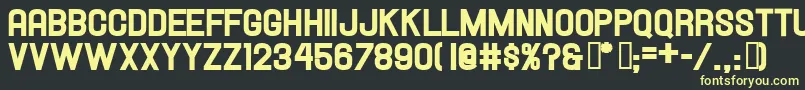 フォントHallandaleHeavyJl – 黒い背景に黄色の文字