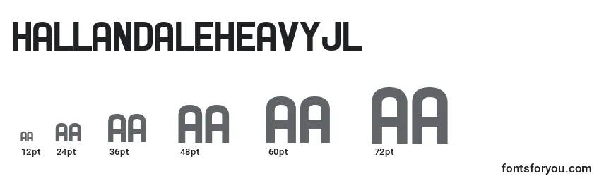 HallandaleHeavyJl Font Sizes