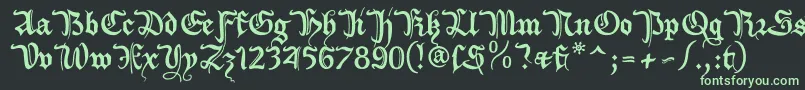 Xibern2u Font – Green Fonts on Black Background