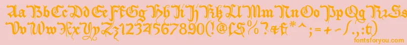 Xibern2u Font – Orange Fonts on Pink Background