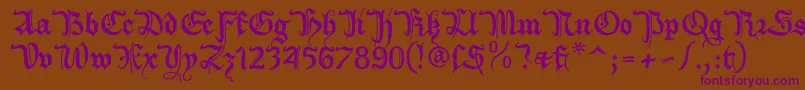 Xibern2u Font – Purple Fonts on Brown Background