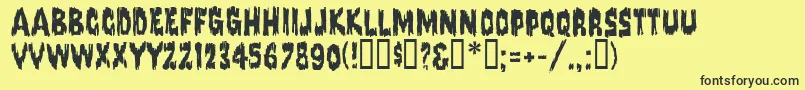 FrankensteinMf Font – Black Fonts on Yellow Background