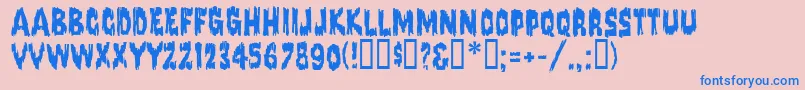 FrankensteinMf Font – Blue Fonts on Pink Background