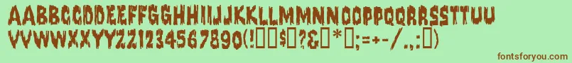 FrankensteinMf Font – Brown Fonts on Green Background