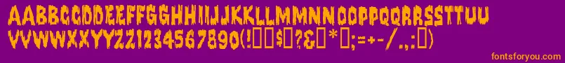 FrankensteinMf Font – Orange Fonts on Purple Background