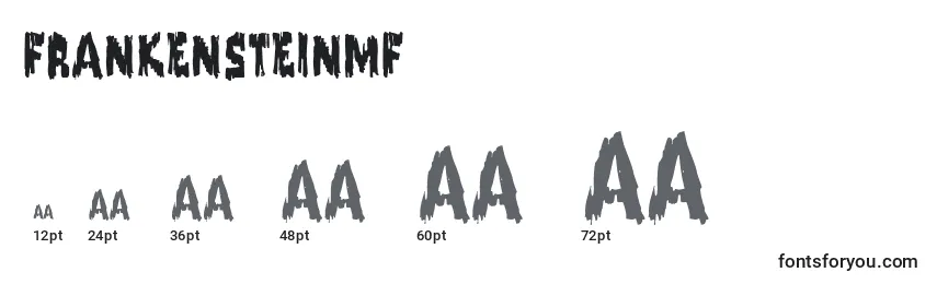 FrankensteinMf Font Sizes