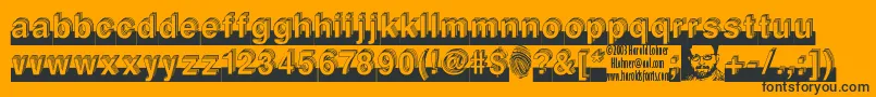 Шрифт Level ffy – чёрные шрифты на оранжевом фоне