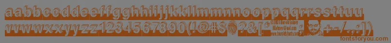 Level ffy-Schriftart – Braune Schriften auf grauem Hintergrund