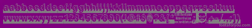 fuente Level ffy – Fuentes Grises Sobre Fondo Morado