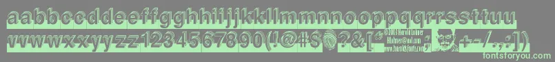 Level ffy Font – Green Fonts on Gray Background