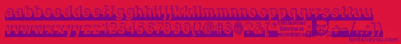 Level ffy Font – Purple Fonts on Red Background