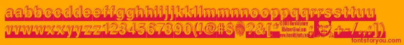 Level ffy Font – Red Fonts on Orange Background