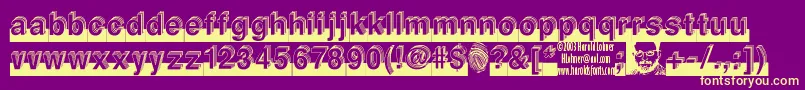 Level ffy Font – Yellow Fonts on Purple Background