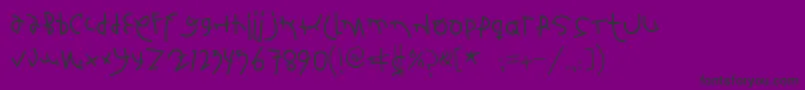 Fontsbardeo Font – Black Fonts on Purple Background