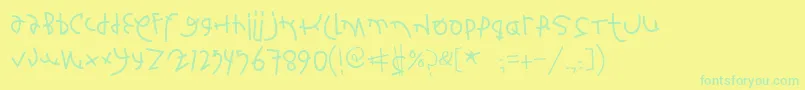 fuente Fontsbardeo – Fuentes Verdes Sobre Fondo Amarillo