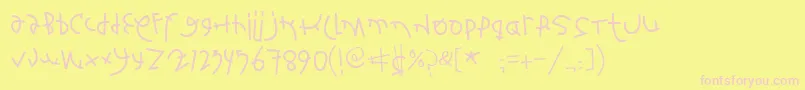 More about Fontsbardeo Font Fontsbardeo Font – Pink Fonts on Yellow Background