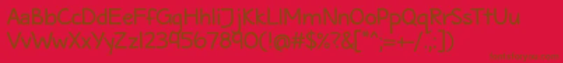 MaritimeTropicalNeueDsbold Font – Brown Fonts on Red Background