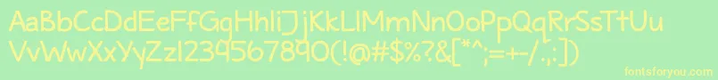MaritimeTropicalNeueDsbold Font – Yellow Fonts on Green Background