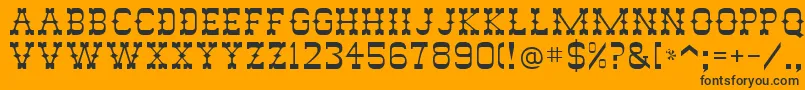 Abilene Font – Black Fonts on Orange Background
