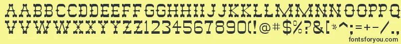 Abilene Font – Black Fonts on Yellow Background