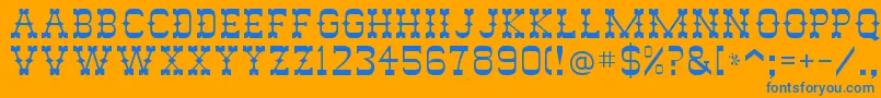 fuente Abilene – Fuentes Azules Sobre Fondo Naranja