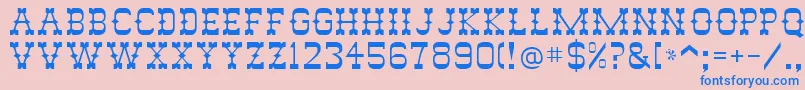 Abilene Font – Blue Fonts on Pink Background