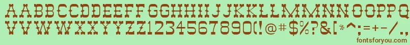 Abilene Font – Brown Fonts on Green Background