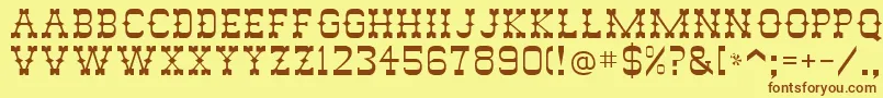 Abilene Font – Brown Fonts on Yellow Background