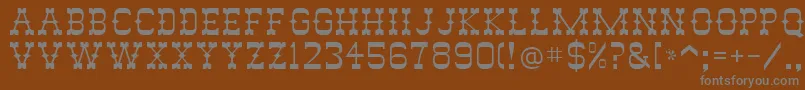 Abilene Font – Gray Fonts on Brown Background