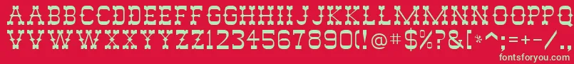 Abilene Font – Green Fonts on Red Background