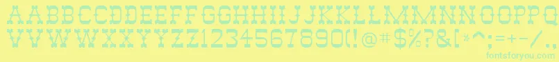 Abilene Font – Green Fonts on Yellow Background