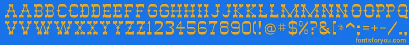 Abilene Font – Orange Fonts on Blue Background