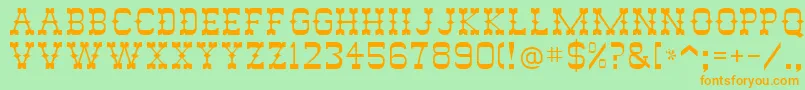 Abilene Font – Orange Fonts on Green Background