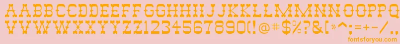 Abilene Font – Orange Fonts on Pink Background