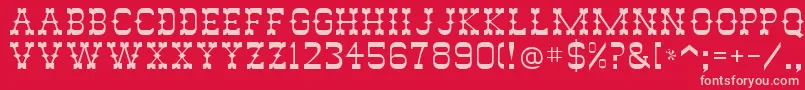 Abilene Font – Pink Fonts on Red Background
