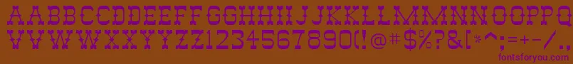 Abilene Font – Purple Fonts on Brown Background