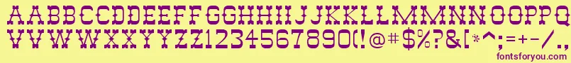 Abilene Font – Purple Fonts on Yellow Background