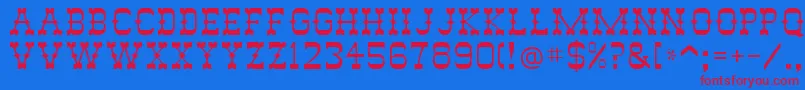 Abilene Font – Red Fonts on Blue Background