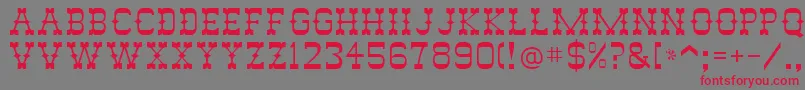 Abilene Font – Red Fonts on Gray Background