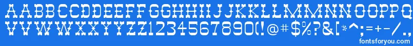 Abilene Font – White Fonts on Blue Background