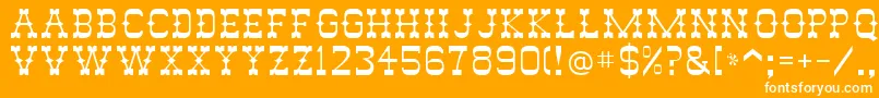 Abilene Font – White Fonts on Orange Background