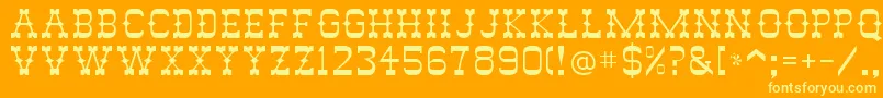 Abilene Font – Yellow Fonts on Orange Background