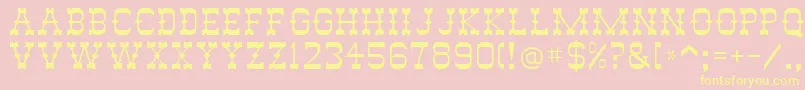 Abilene Font – Yellow Fonts on Pink Background
