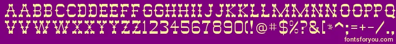 Abilene Font – Yellow Fonts on Purple Background