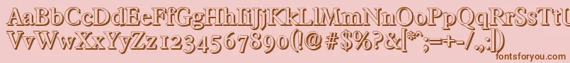 FranciscoshadowMediumRegular Font – Brown Fonts on Pink Background