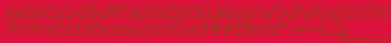 FranciscoshadowMediumRegular Font – Brown Fonts on Red Background
