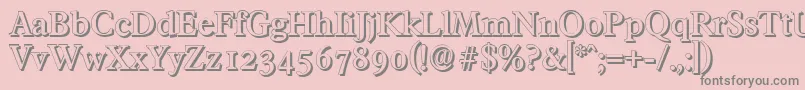 FranciscoshadowMediumRegular Font – Gray Fonts on Pink Background