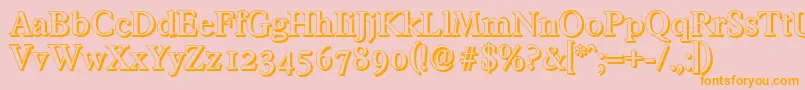 FranciscoshadowMediumRegular Font – Orange Fonts on Pink Background