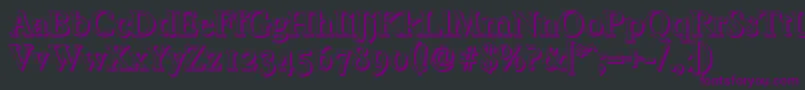 FranciscoshadowMediumRegular Font – Purple Fonts on Black Background